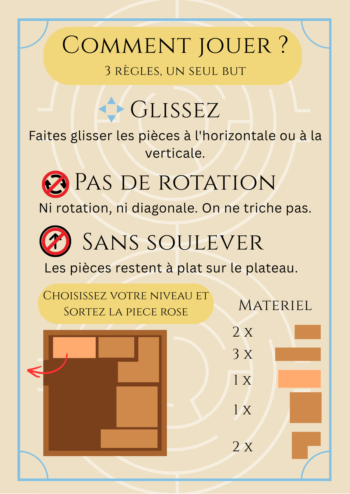 DÉDALE : Casse-tête en bois (jusqu’à 4 niveaux de difficulté)