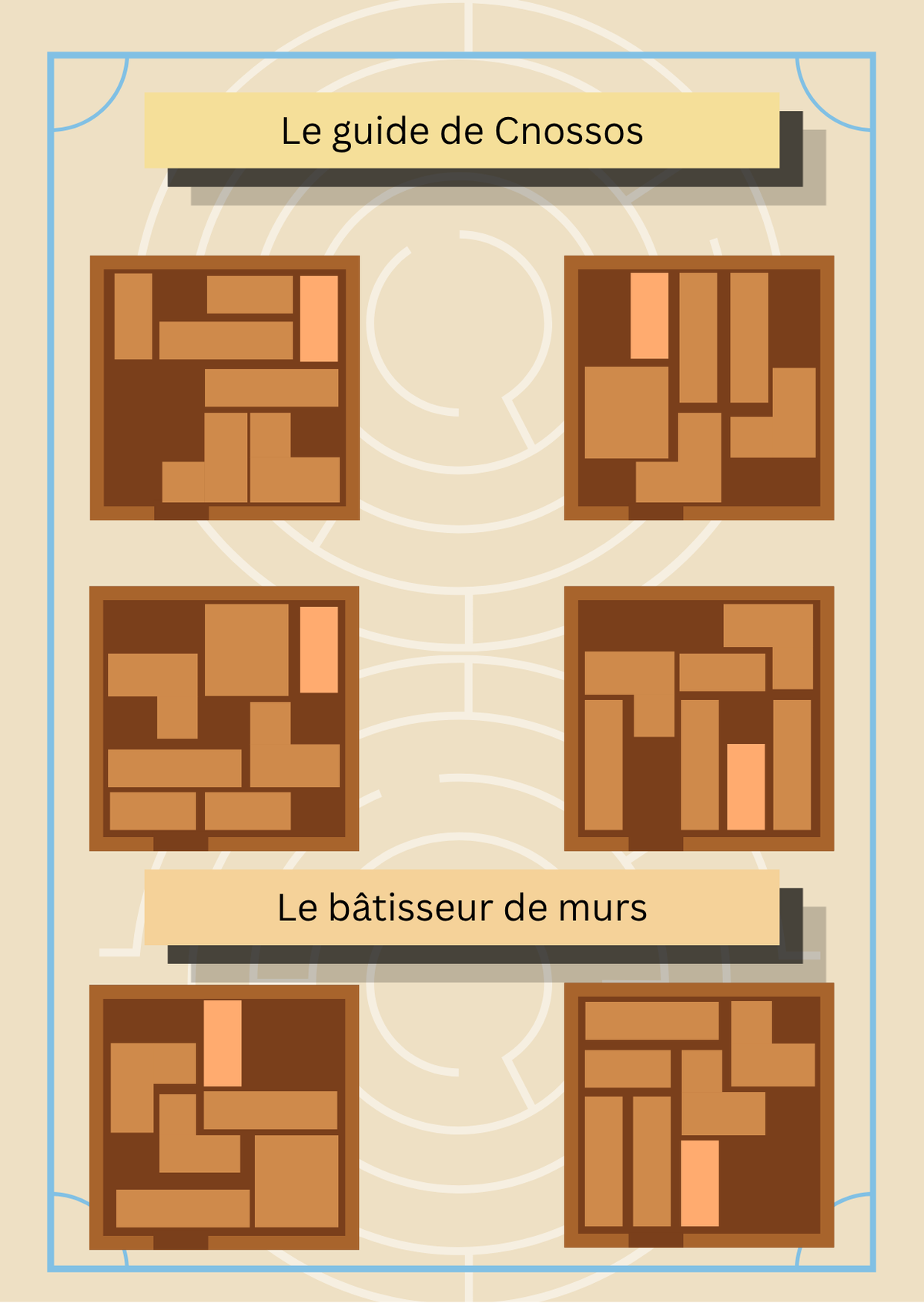 DÉDALE : Casse-tête en bois (jusqu’à 4 niveaux de difficulté)